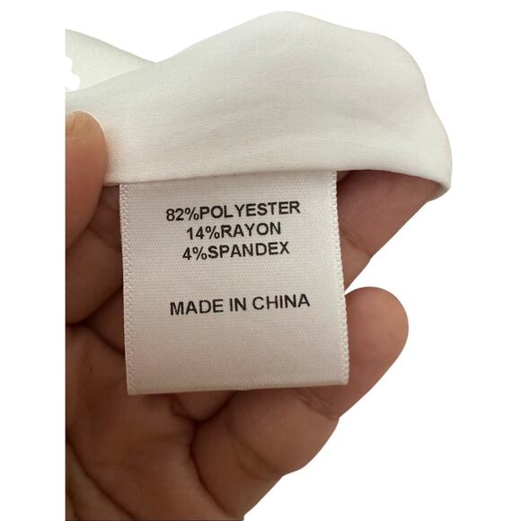 BOA Because Of Alice Boyfriend Blazer Size Medium Ivory White Oversized - Picture 10 of 13